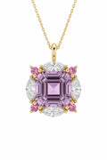 Lavender marquise pendant, product shot