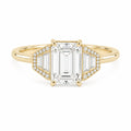 Art deco emerald cut engagement ring, product shot