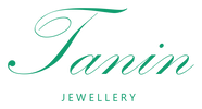 Tanin Jewellery logo, script wordmark, jade green
