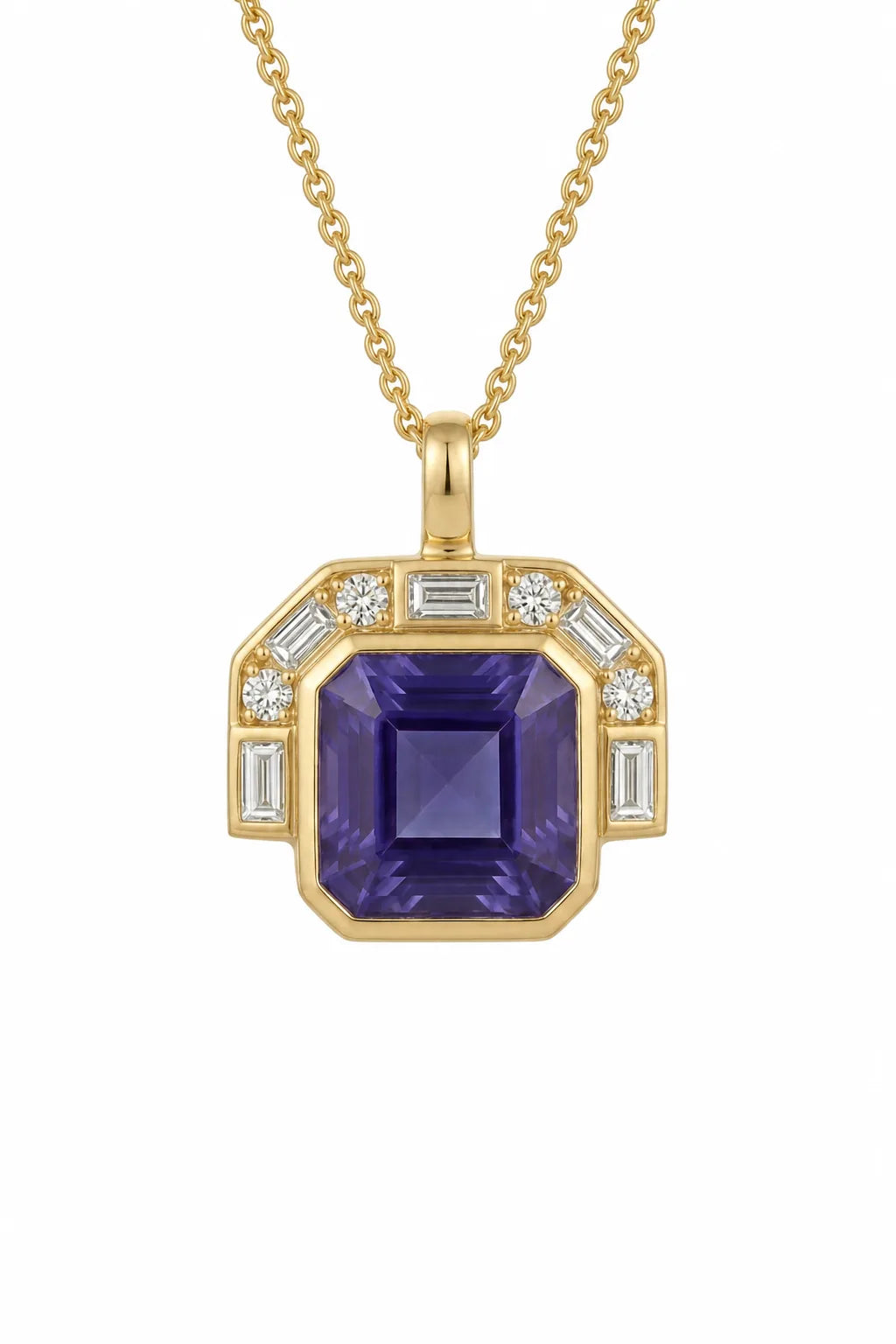 Violet art deco pendant style A, product shot