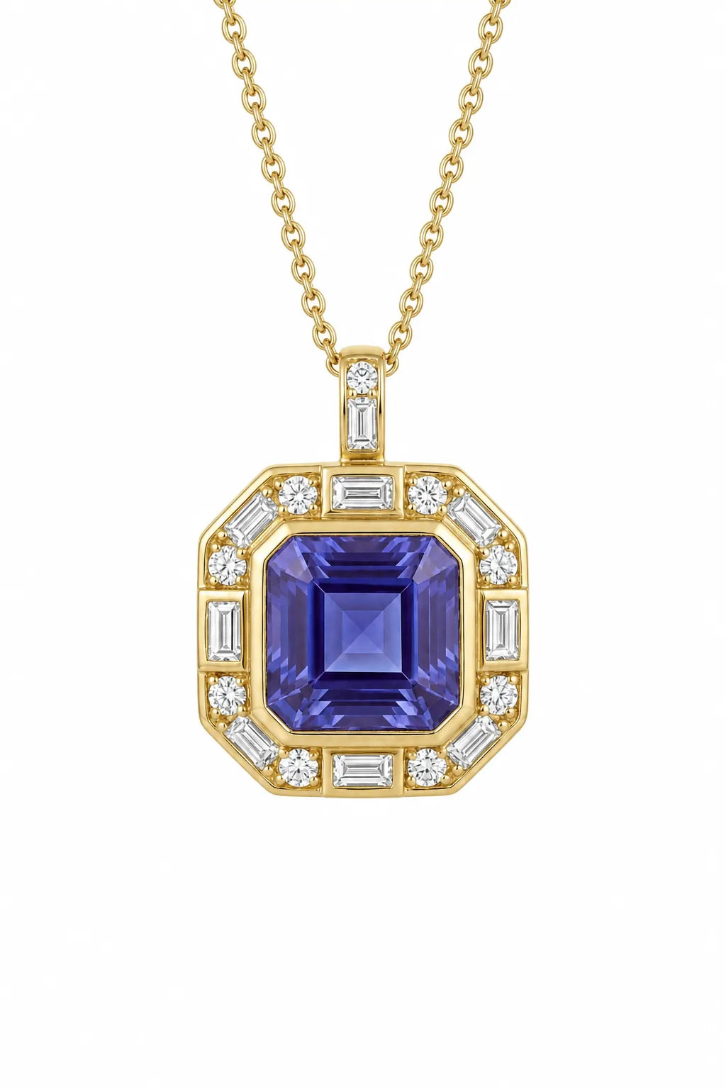Violet art deco pendant style B, product shot