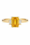 Yellow sapphire ring, product shot